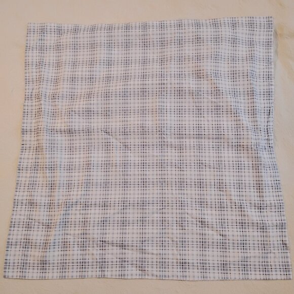 Laura Ashley Cassidy Pillow Shams Euro Blue Check Plaid Pair Set of 2 - Picture 2 of 5